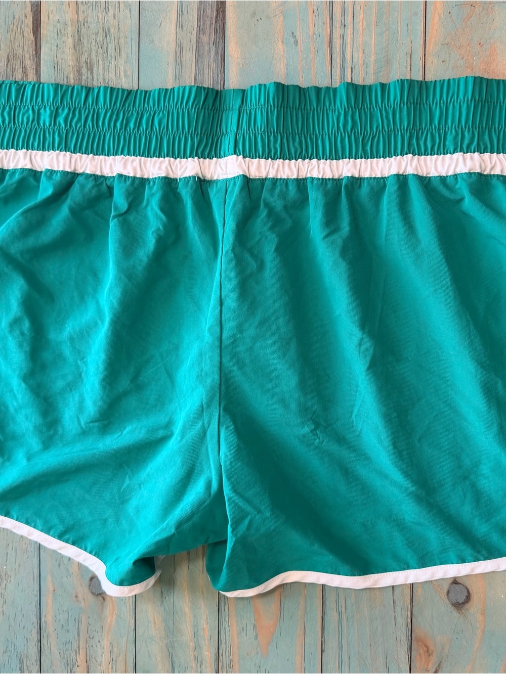 Champion Teal Athletic Shorts with White Trim